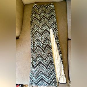 Women’s Material Girl Maxi Skirt with side slit, Size XS